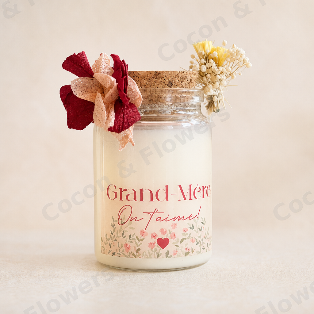 Bougie personnalisée pour mamie