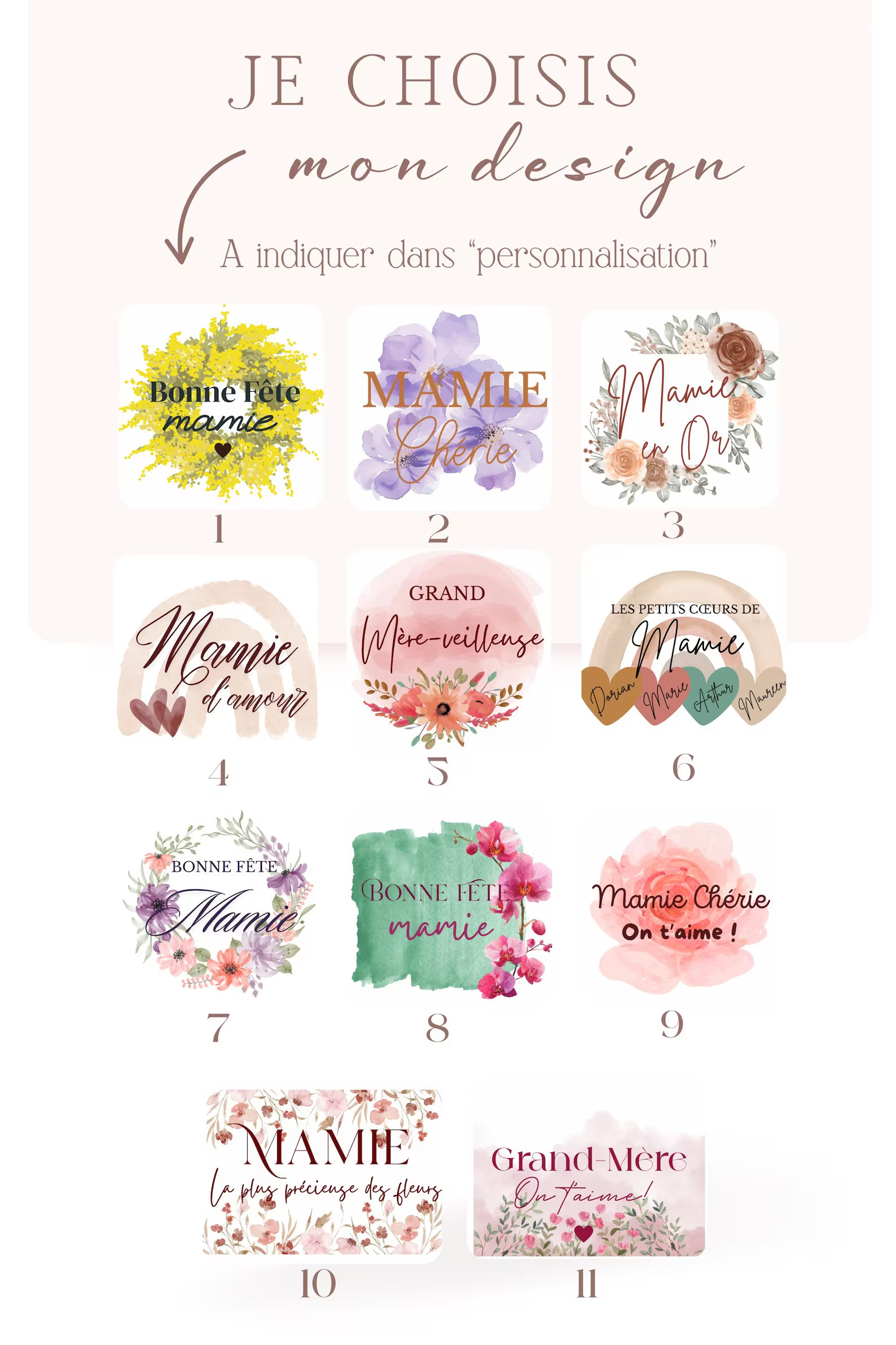 Bougie personnalisée pour mamie