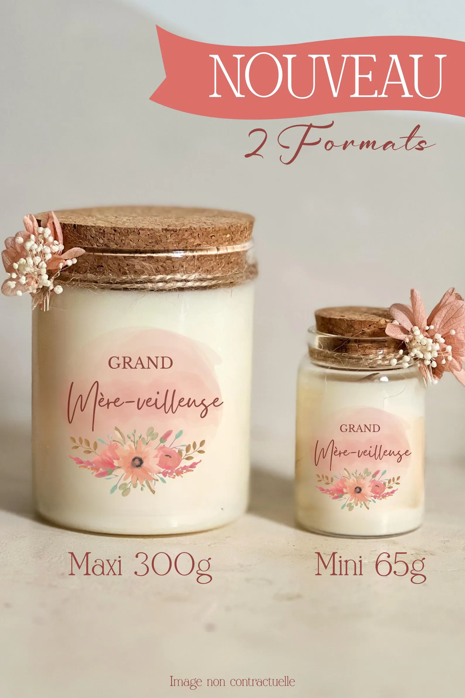 Bougie personnalisée pour mamie